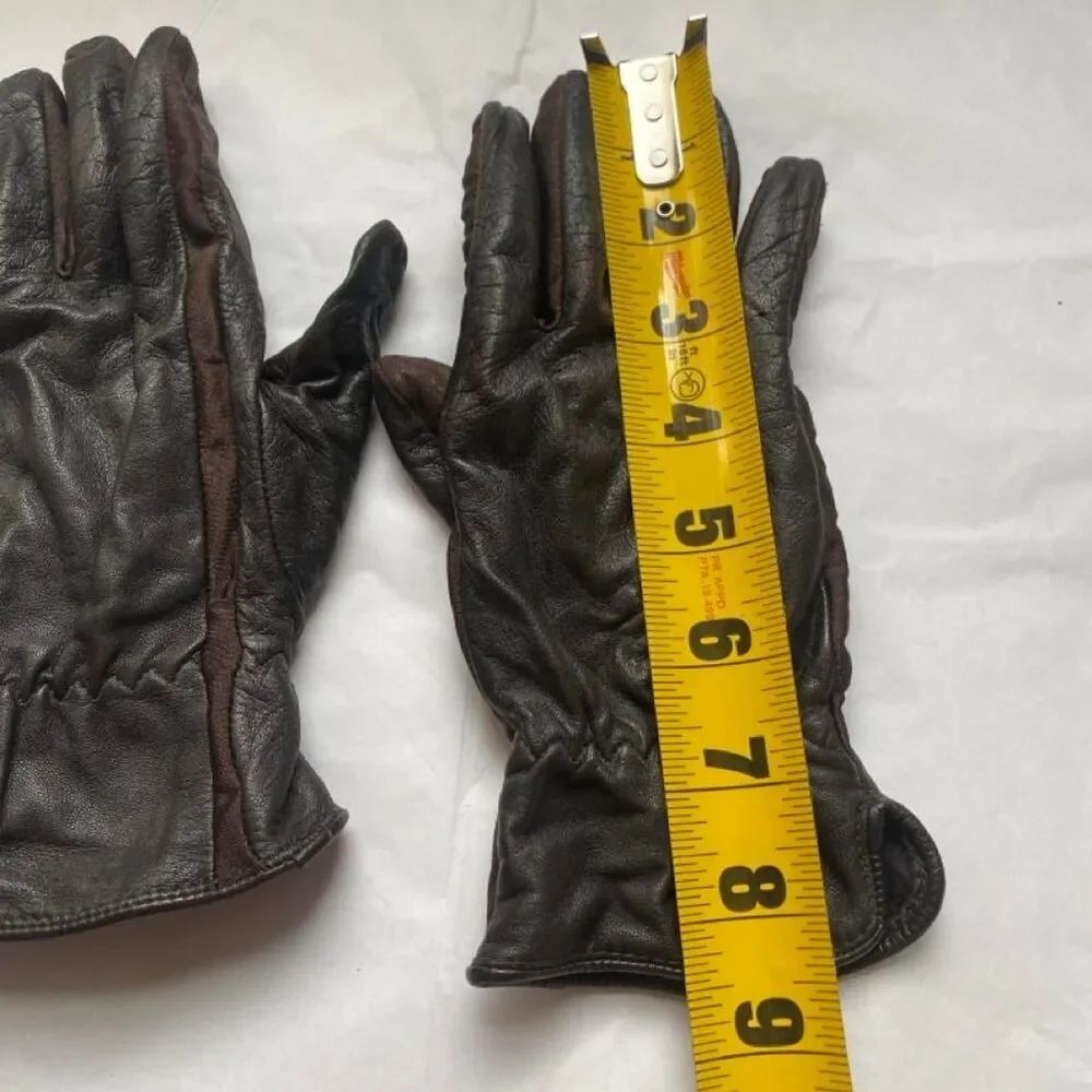 Thrashed Used Leather Womens Snow Ski Outdoor Gloves Size M
